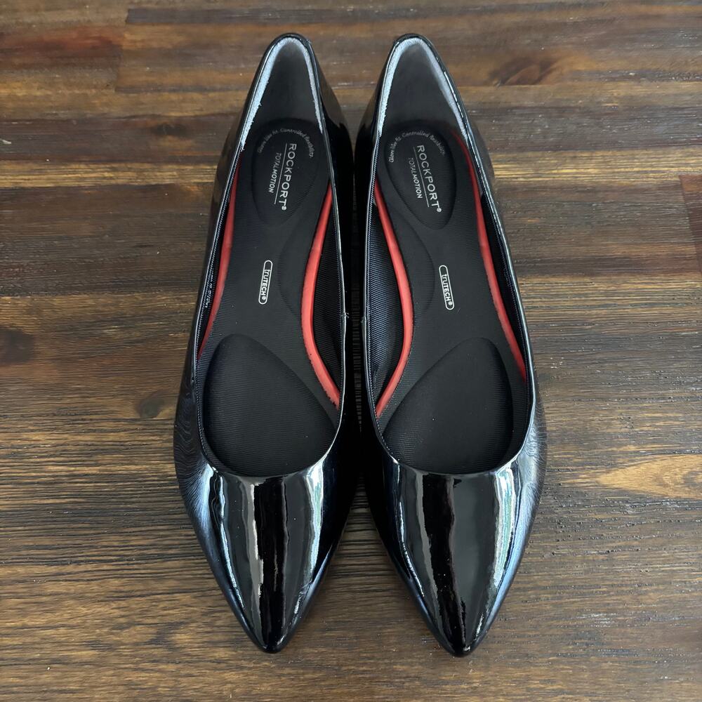 ROCKPORT | Adelyn Ballet Closed Ballet Flats Black Patent Leather Size 8.5